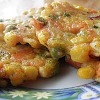 Racuszki z surimi i warzywami.