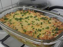 Fot. msewka, Zapiekanka ziemniaczana z wątróbką drobiową.