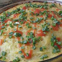 Zapiekanka z puree z kurczakiem.