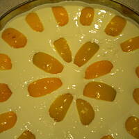 sernik na zimno z brzoskwiniami wg Anes