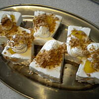 sernik na zimno z brzoskwiniami wg Anes