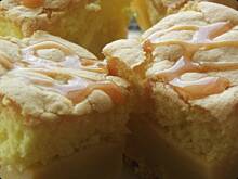 Fot. msewka, Biszkopt z masą rabarbarową.