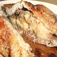 Kaczka pieczona z jablkami