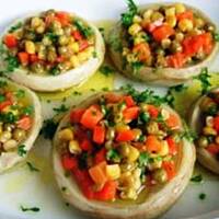 Pieczarki nadziewane od Mężatki