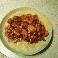 Szybka potrawka z Kielbasa i kuskusem :)