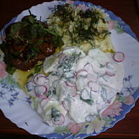 mizeria z rzodkiewką