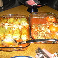 Jarzyny z farszem miesno ryzowym