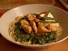 Fot. zwireko, spaghetti ze szpinakiem