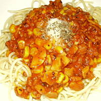 Sos do makaronu z kukurydzą