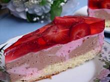 Fot. Mloda, Sernik na zimno truskawkowo-czekoladowy