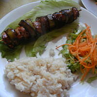 Szaszłyki z kurczaka po japońsku