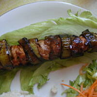 Szaszłyki z kurczaka po japońsku