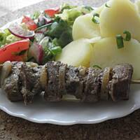 Szaszłyki z wątróbki wieprzowej.