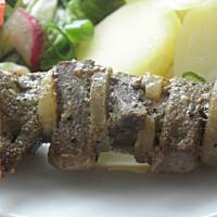 Szaszłyki z wątróbki wieprzowej.