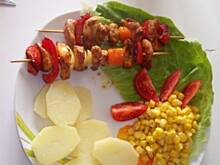 Fot. Blekitnooka, Szaszłyki z piersi kurczaka