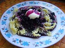 Fot. niebieska-różyczka, Makaron z jagodami duszonymi z miodem