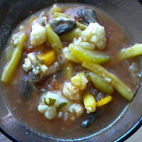 Garnek warzyw z mięsem.