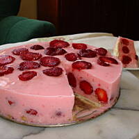 Ciasto serowo - truskawkowe