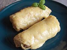 Fot. jaye, Naleśniki z kiełbasą i pieczarkami