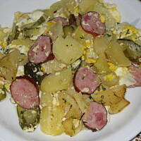 Zapiekanka ziemniaczana z kiełbasą