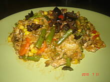 Fot. sebek, Risotto z grzybami i czarnymi oliwkami