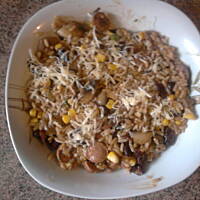 Fajne risotto z parówkami