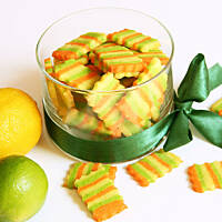 cytrusowe ciasteczka w paski