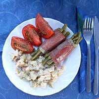 Fasolka szparagowa z szynką parmeńską