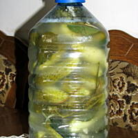 Ogórki kiszone w butelce