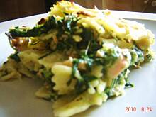 Fot. sebek, Farfalle z łososiem i szpinakiem