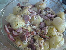 Fot. oleole, Kluski zapiekane z kiełbasą