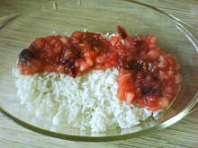 Fot. ezelka, Ryż zapiekany z jabłkami i śliwkami