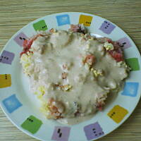 Ryż zapiekany z jabłkami i śliwkami