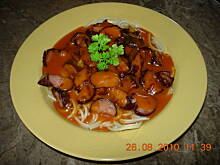 Fot. Satina, Spaghetti z kiełbasą