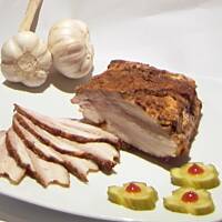 Pieczony boczek z nutką czosnku na kanapki i zakąske