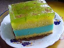 Fot. niebieska-różyczka, Ciasto a la smerf  z winogronami