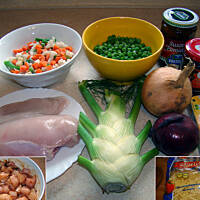 Kurczak z warzywami na słodko