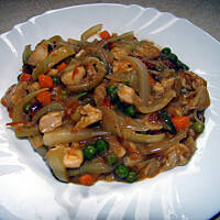 Kurczak z warzywami na słodko