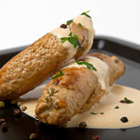 Roladki indycze w śmietanowym sosie