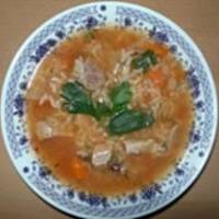 Czerwona zupa z ryzem