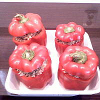 Papryka faszerowana mięsem i pieczarkami