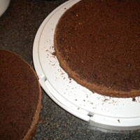 Biszkopt z kremem chałwowym  wg Anes