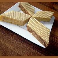 Wafle z masą kakaową