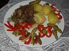 Fot. Teresa.Marcjan, Wątróbki duszone z pieczarkami