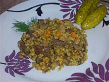 Fot. niebieska-różyczka, Kasza duszona z mięsem- danie jednogarnkowe