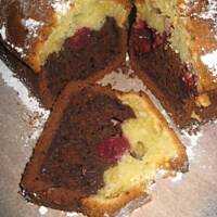 Ciasto kawowo-wiśniowe  z migdałowym likierem i Amarettini