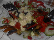 Fot. Teresa.Marcjan, Sałatka z bakłażanów, pomidorów i papryki
