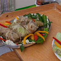 Gołąbki jarskie z ryżem i grzybami