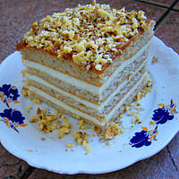 Ciasto a la pszczółka z orzechami