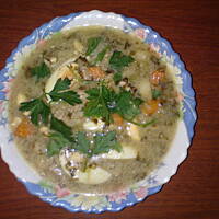 zupa szczawiowa z pulpecikami mięsnymi